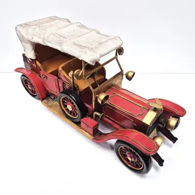 Masina epoca, rosie din metal, model 12-13 red